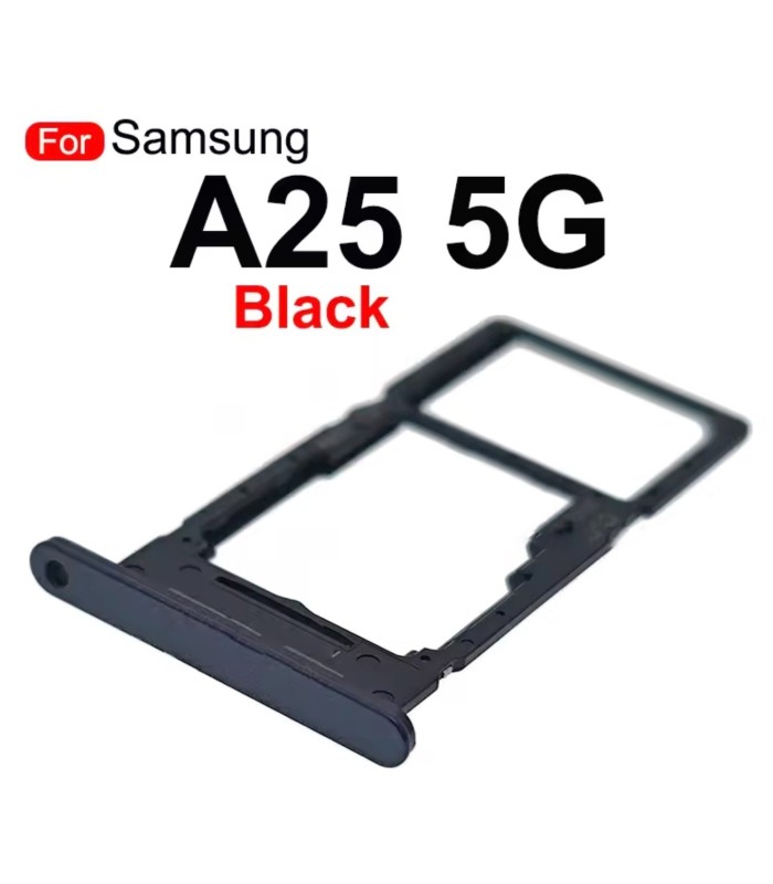 For Samsung Galaxy A25 5G BLACK Replacement Dual Sim Card Tray Holder