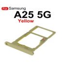 For Samsung Galaxy A25 5G yellow Replacement Dual Sim Card Tray Holder