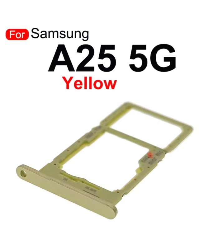 For Samsung Galaxy A25 5G yellow Replacement Dual Sim Card Tray Holder
