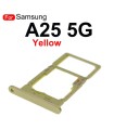 For Samsung Galaxy A25 5G yellow Replacement Dual Sim Card Tray Holder