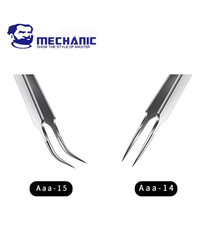 MECHANIC AAA-14 Straight Head ESD Stainless Steel Ultra Precision Tweezer Tool