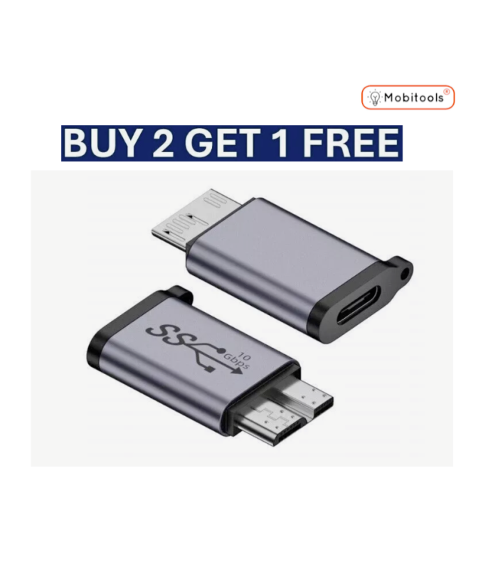 Micro USB-B 3.0 to USB-C Portable Convertor High-speed Hard Drive Cable