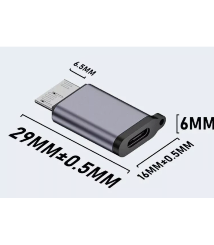 Micro USB-B 3.0 to USB-C Portable Convertor High-speed Hard Drive Cable