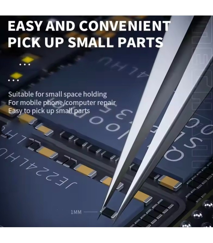 Mechanic KA-11 Precision fine Tweezers Micro soldering IC SMD Stainless Steel