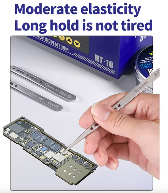 MECHANIC G-11 Straight Super Hard Anti-magnetic Tweezers for Repair PCB boards