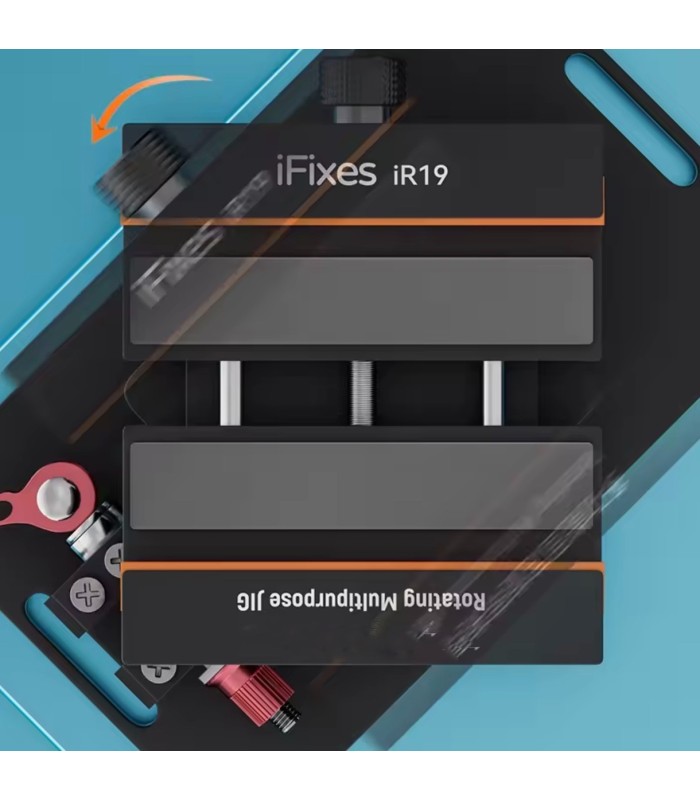 iFixes iR19 Anti-slip 360° Rotating Fixture Clamp Holder 2-in-1 for phone back