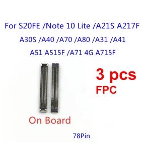 3 pcs For Samsung Galaxy S20 FE S20FE G781 LCD Charging FPC Connector