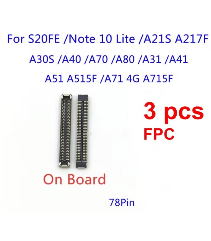 3 pcs For Samsung Galaxy S20 FE S20FE G781 LCD Charging FPC Connector