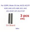 3 pcs For Samsung Galaxy S20 FE S20FE G781 LCD Charging FPC Connector