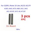 3 pcs For Samsung Galaxy S20 FE S20FE G781 LCD Charging FPC Connector