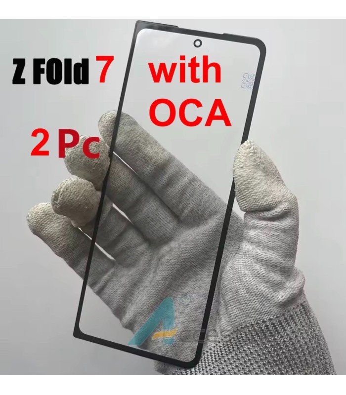 2 pcs for Samsung Galaxy Z Fold 6 SM-F956B Front LCD Top Glass Lens OCA Glue