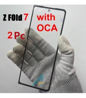 2 pcs for Samsung Galaxy Z Fold 5 SM-F946B Front LCD Top Glass Lens OCA Glue