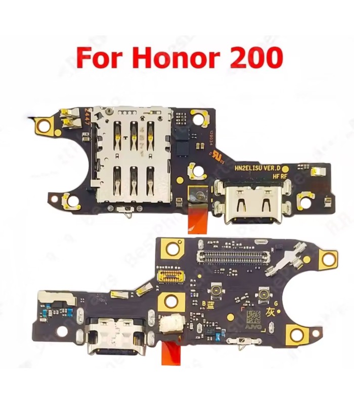 Honor 200 ELI-AN00 Charging Port Dock Connector Microphone Flex sim reader