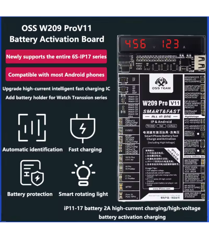 Apple iPhone 6 to 17 activation fast Quick battery charger booster OSS W209