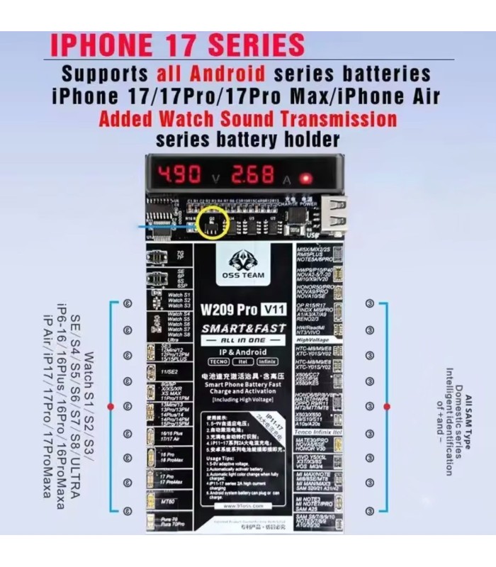 Apple iPhone 6 to 17 activation fast Quick battery charger booster OSS W209