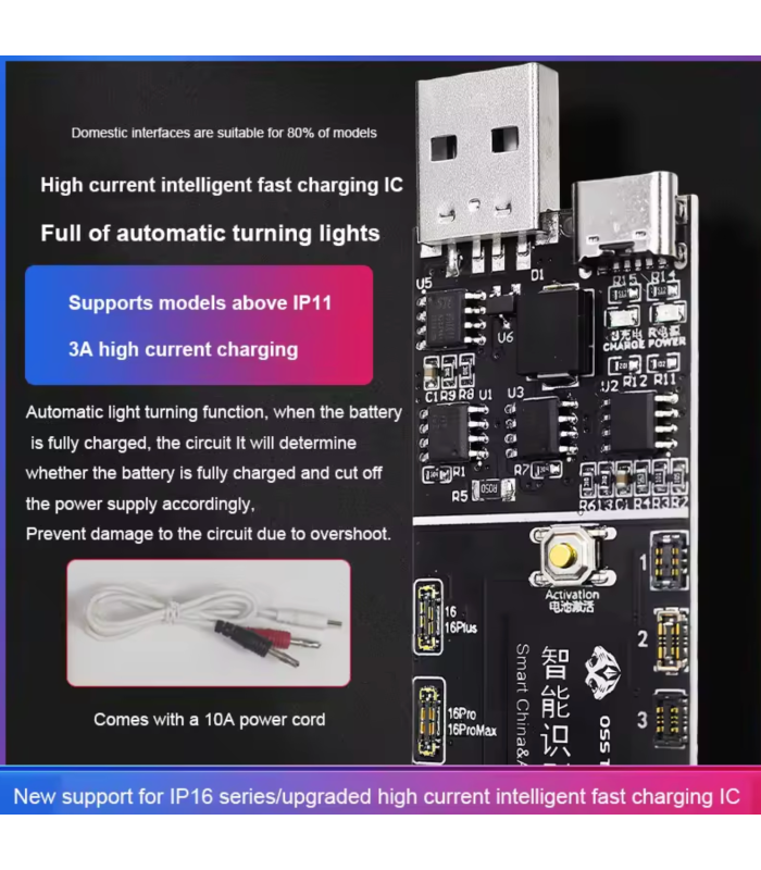 Smart Charging Battery Phone W223 Pro Activation Board For IPhone 6 -16 MAX