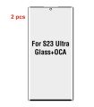 2 pcs Samsung Galaxy S23 Ultra SM‑S918 Front Glass lens with OCA