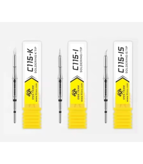 OSS Team C115-i k is soldering iron solder tip set Knife point conical bent