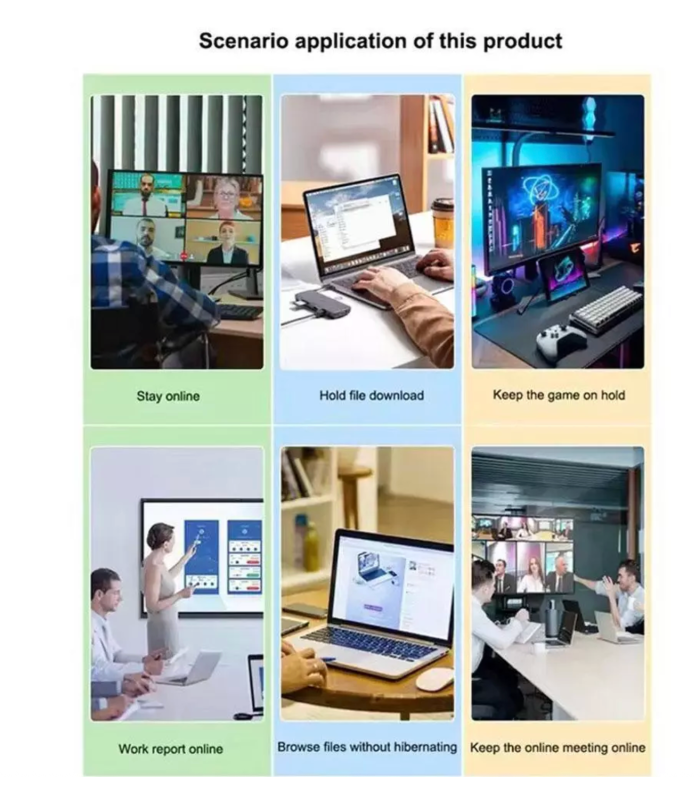 Mouse Jiggler Mover Wiggler Simulator Undetectable Discrete USB Windows Mac 2in1