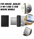 Mouse Jiggler Mover Wiggler Simulator Undetectable Discrete USB Windows Mac 2in1
