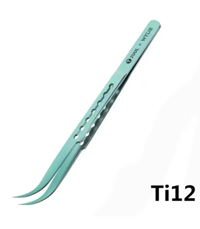 2UUL Titanium Alloy Ultralight Tweezer for Precise Phone Board Repair - curved