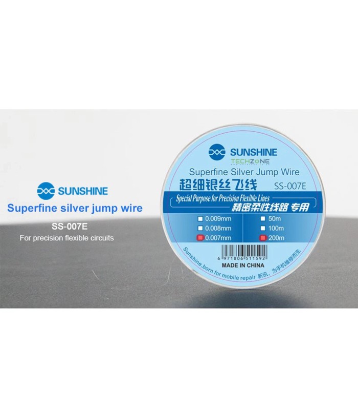 SUNSHINE 0.007mm uninsulated Copper Jump FlyLine Wire For Motherboard Repair