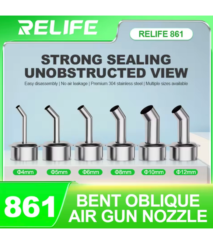 Set of Heat Nozzle Replacement for Quick 861 DW 861DW Rework Station 6 Pieces