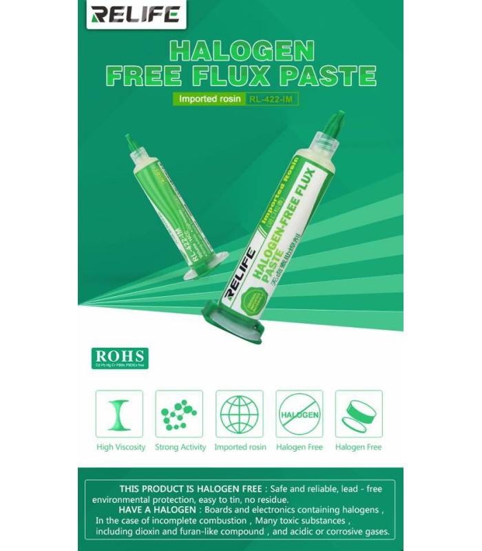 RELIFE RL-422-IM Halogen free Flux Paste（LEAD-FREE) for Chips Phone BGA SMD PCB