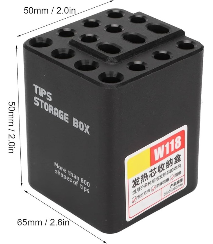 OSS Team 16-Hole Soldering Iron Tips Storage Box for C115 C210 C245 T12 W118