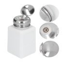 2 Pcs Alcohol IPA Spirit Push Dispensing Bottle 180ML Tool ESD Nail Polish White