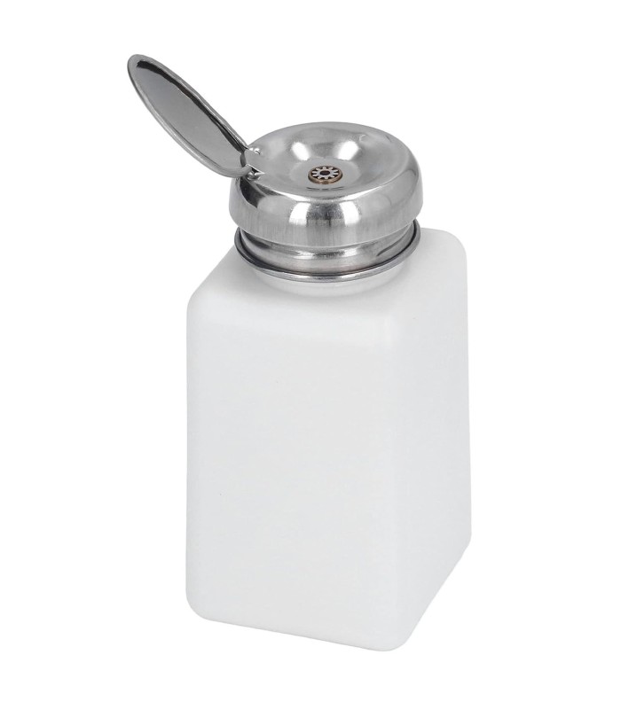 2 Pcs Alcohol IPA Spirit Push Dispensing Bottle 180ML Tool ESD Nail Polish White