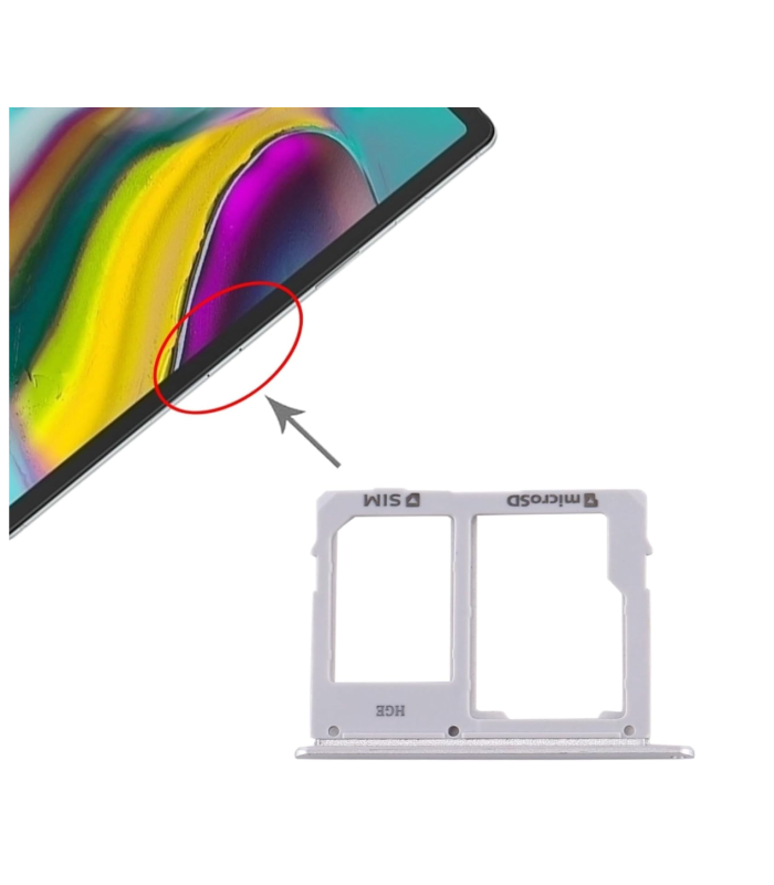 Samsung Galaxy Tab S5e SM-T720 T725 Simcard Sim Sd Card Holder tray Grey GH98