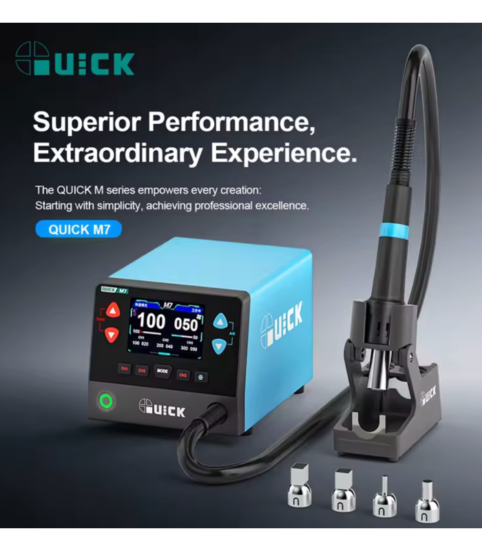 QUICK M7 220-240v 1000W Intelligent Lead-free Soldering Station 9-channel