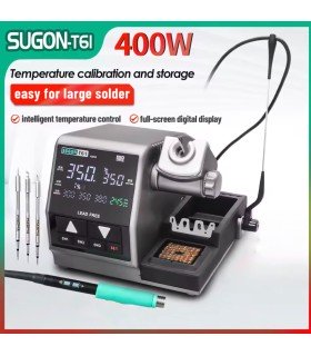 SUGON T61 Solder Station 400W Soldering Iron T245 Handle with 3pcs Tips