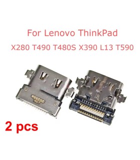 2pcs  Lenovo ThinkPad T480S 20L7 20L8 X390 X395 USB Type-C DC Jack Charging Port