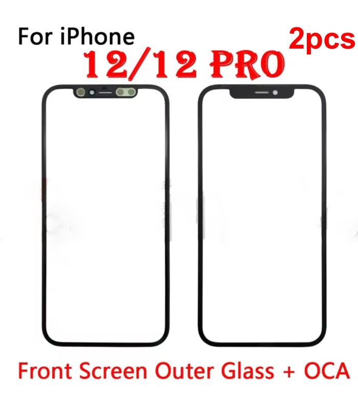 2x For Apple iPhone 12 12 Pro Replacement  with OCA Front Glass Screen Repair