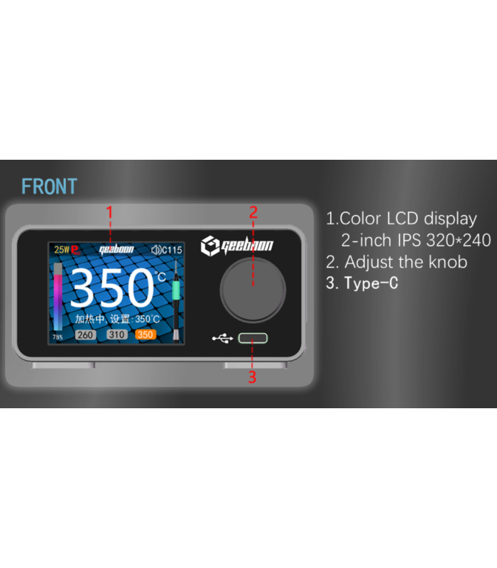 GEEBOON 240W TC22 soldering solder station T245 kit with Chisel tip and stand