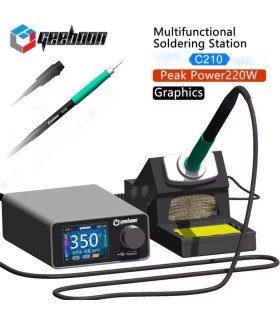 GEEBOON 240W TC22 soldering solder station T210 kit with Chisel tip and stand
