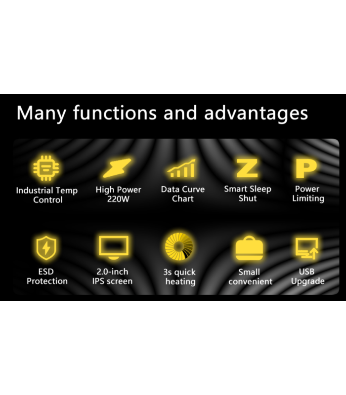 GEEBOON 240W TC22 soldering solder station T210 kit with Chisel tip and stand