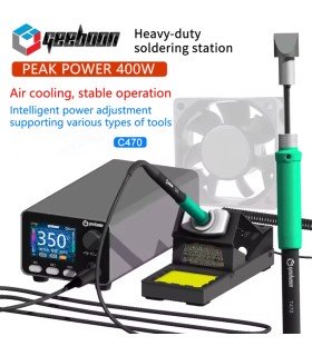GEEBOON HC24 400W Heavy-duty soldering solder iron station C470 kit with tip
