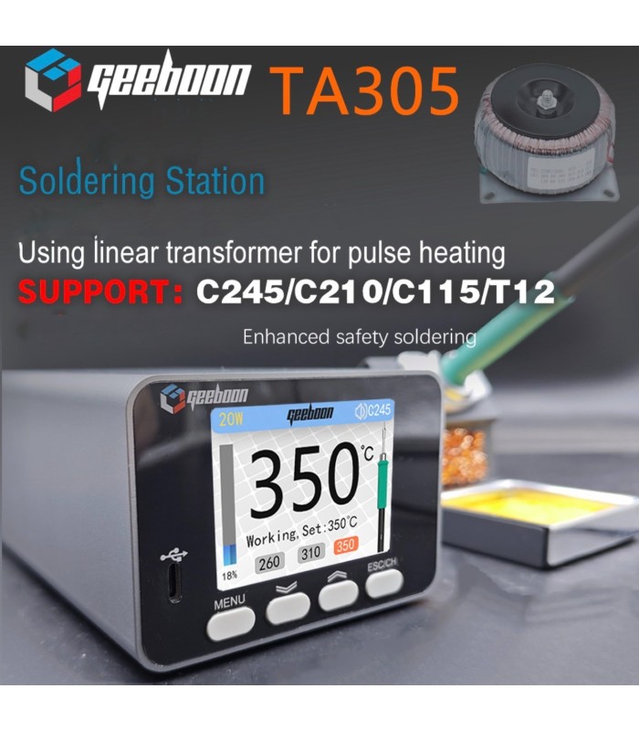 GEEBOON 150W TA305 Linear transformer soldering solder iron station c210 kit