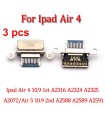 3pcs Apple Ipad Air 4 Air 5 Charging Data Cable Port Connector Usb-C Black