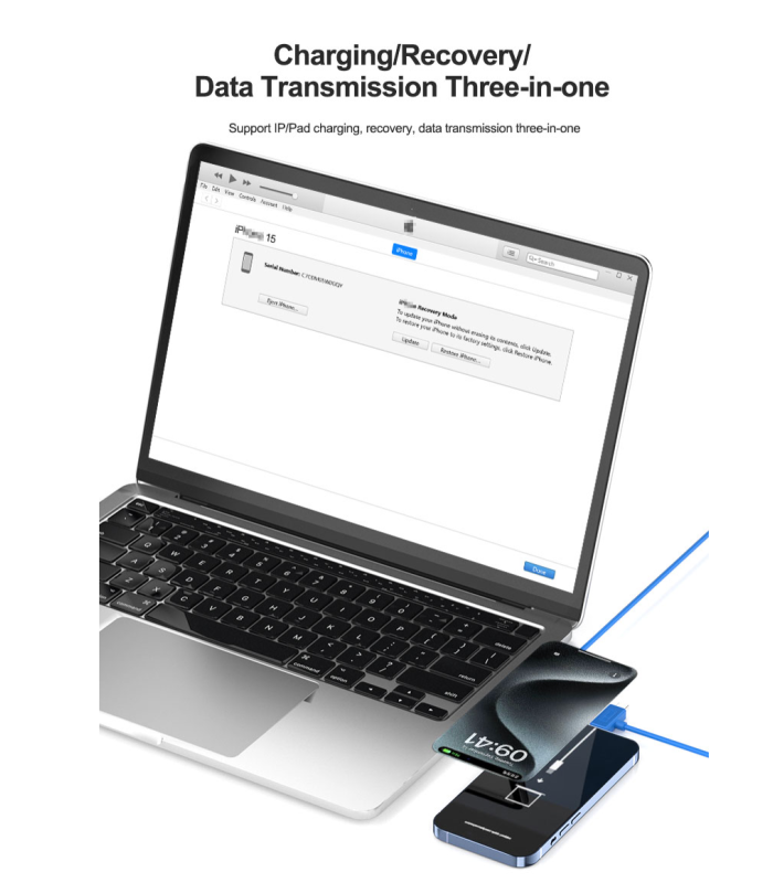 Restore Cable For iPhone 8Pin Type-C Double Head iSoft IS-006 For Repair Service