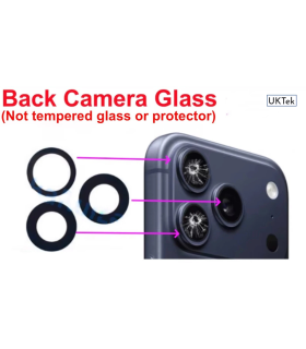 Apple Iphone 15 Pro Back Camera Glass Lens with adhesive replace broken one