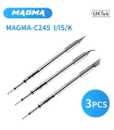 Magma Soldering Tip Tips set 3pcs T245 C245 I/IS/K  Straight Chisel Conical