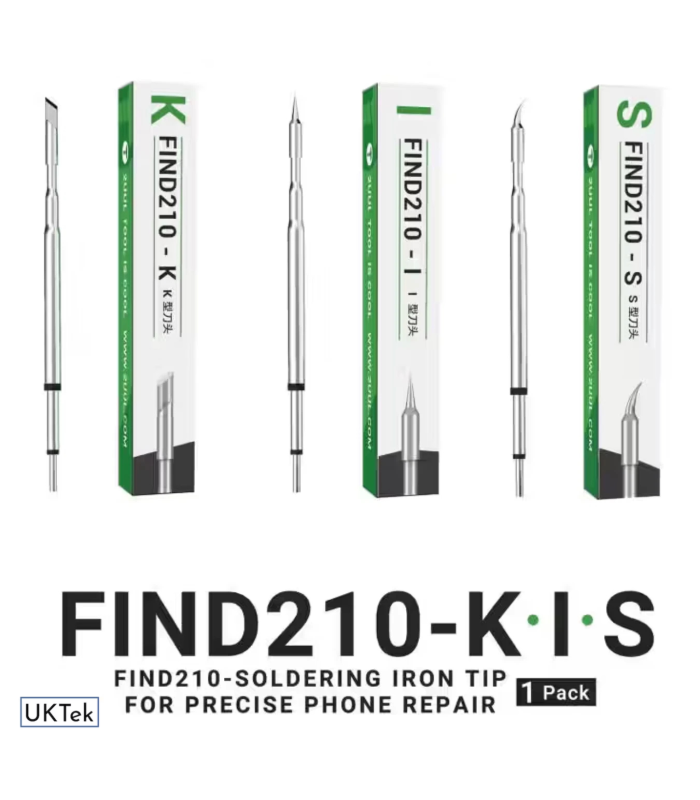 2UUL FIND210 K/I/S Soldering Iron Tips Tip Compatible T210 C210 stations