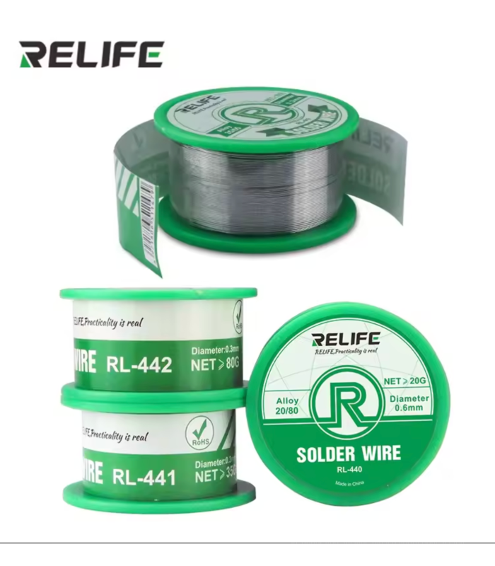 RELIFE Solder Wire 0.3 mm Sn35/Pb65 Tin 35g Melt Rosin Soldering core wire