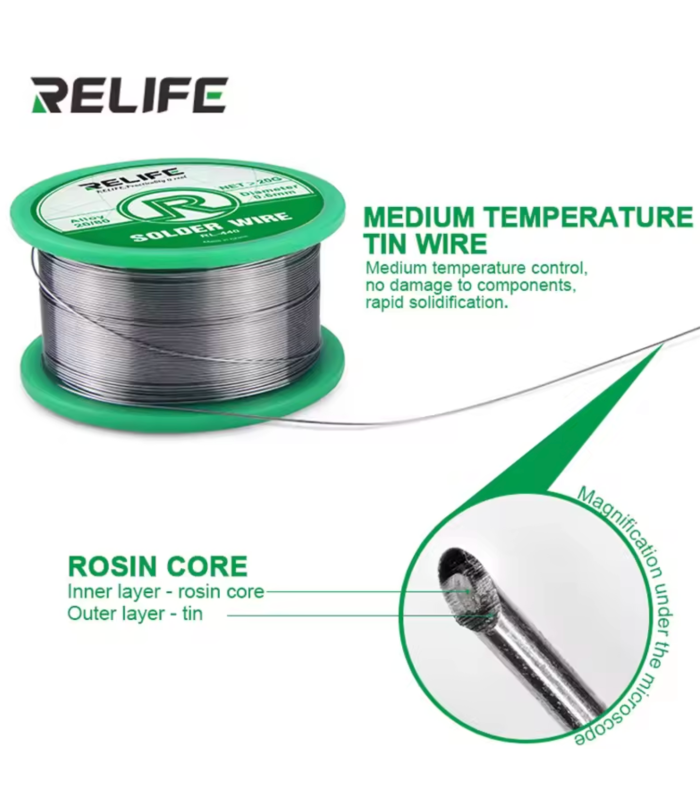 RELIFE Solder Wire 0.3 mm Sn35/Pb65 Tin 35g Melt Rosin Soldering core wire