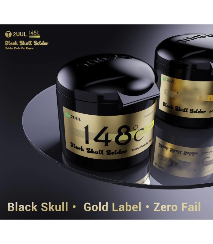 2UUL Black Skull Solder Paste 148℃ degrees for PCB IC PPD Repair reballing 50g