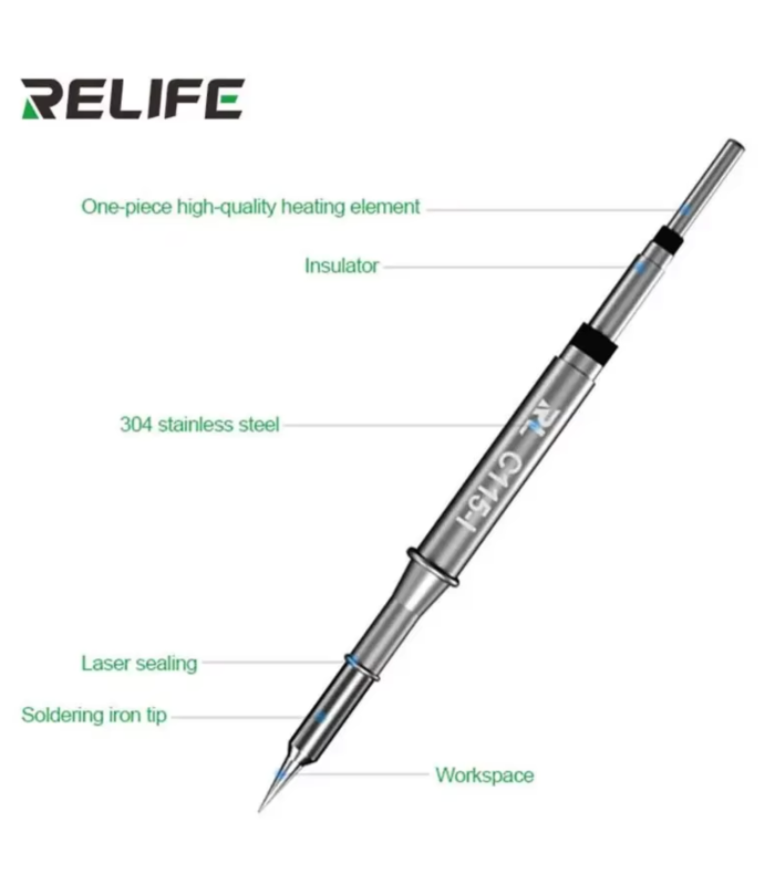 RELIFE C115 K Chisel Soldering Tips Welding Iron Head solder Tip TT115 Handle
